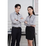 Áo Sơ mi xám phối cổ nẹp